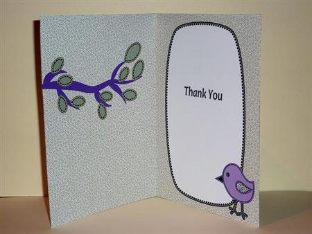 Birdie Insert Thank You by Lynn Butters