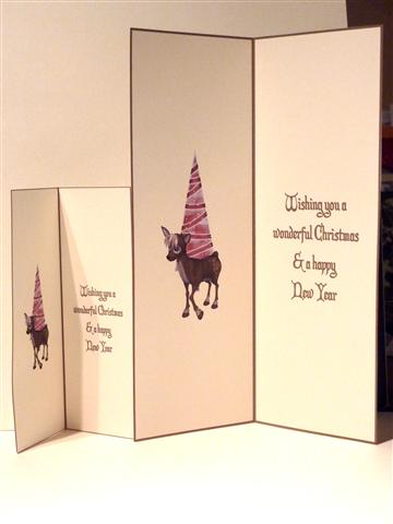 Rudolf Christmas Dl Cardmaking Insert by Lynn Butters