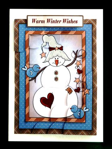 Country Christmas Corner Stacker Snowman 1 by Lynn Butters