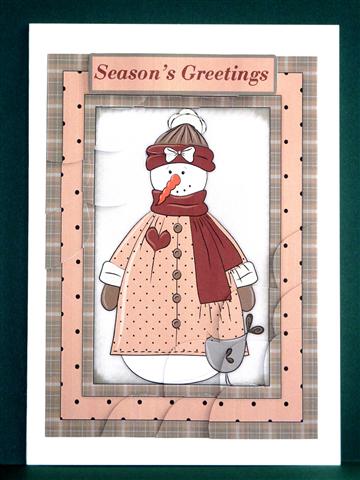 Country Christmas Corner Stacker Snowman 4 by Lynn Butters