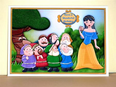 Snow White Birthday Topper and Decoupage by Lynn Butters