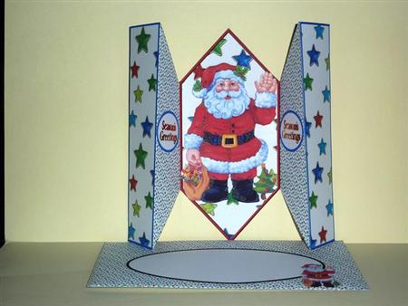 Santa Claus - Diamond Fold Card by Lynn Butters