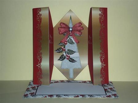 Xmas Tree - Diamond Fold Card by Lynn Butters