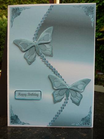 Metalic Jade Butterflies by Lynn Butters