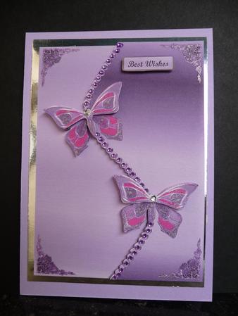 Metalic Lilac Butterflies by Lynn Butters