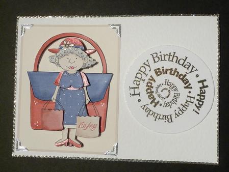 Red Hatter Bag Lady by Lynn Butters
