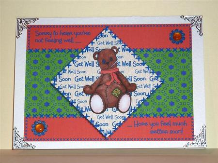 Threadbear Get Well Card by Lynn Butters