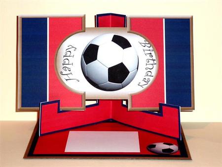 Slide-inside Football - Red & Blue by Lynn Butters
