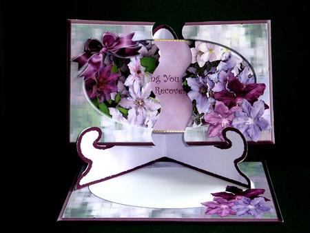 Slide-inside Colourful Clematis Get Well by Lynn Butters