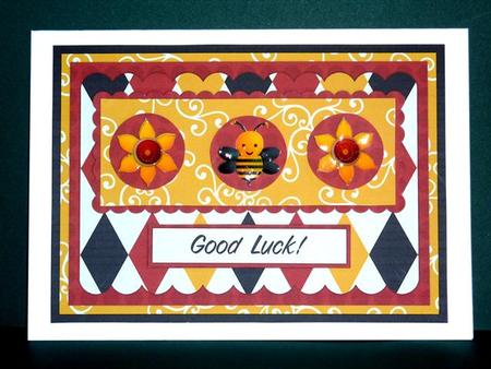 Bee Happy - Good Luck Decoupage Card by Lynn Butters