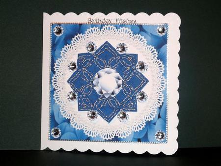 Diamonds Are Forever Engagement Saphire Blue Lace & Pearls by Lynn Butters
