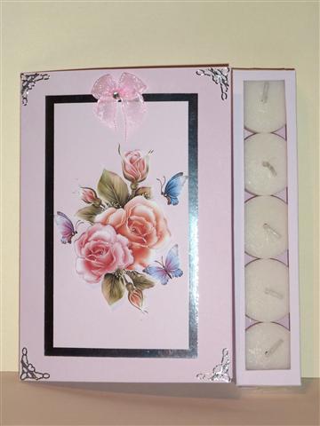 Floral Tea Light Candle Holder Card Kit by Lynn Butters