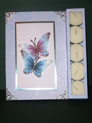 Butterfly Tea Light Candle Card Kit by Lynn Butters
