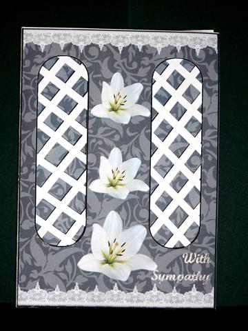 With Sympathy Lily Double Trellis Card Kit by Lynn Butters