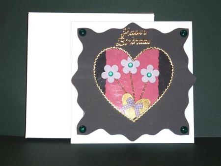 Framed Box Card 5x5 Heart by Lynn Butters