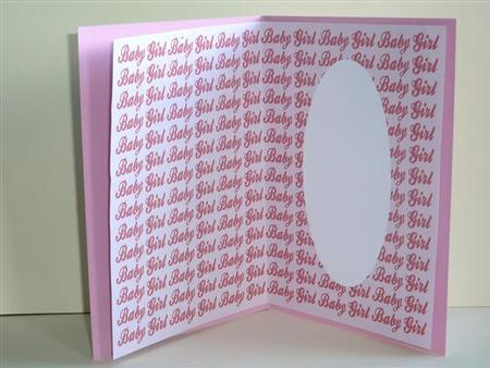 New Baby Girl Christening Insert by Lynn Butters