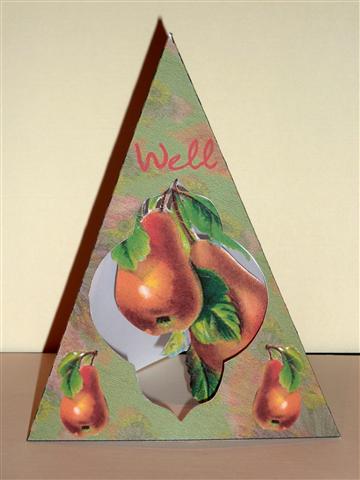 Vintage Fruit Get Well Soon Triangle-dangle by Lynn Butters