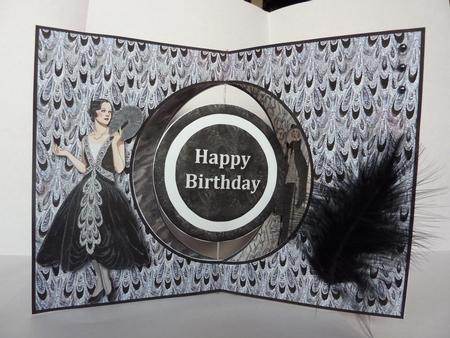 Vintage Ladies in Black Side Spinner by Lynn Butters