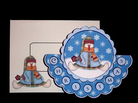 Snowman Scallop Rocker Card Kit by Lynn Butters