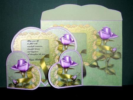 Lavender Rose Heart Shape Kit by Lynn Butters