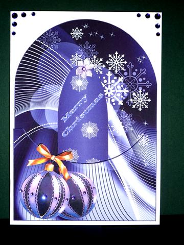 Christmas Bauble's Pocket Card by Lynn Butters