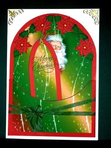 Christmas Poinsettia Pocket Card by Lynn Butters
