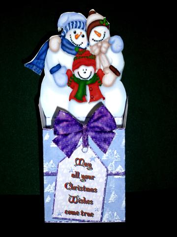 The Snow Family Christmas Box Card by Lynn Butters