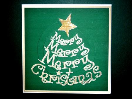 Merry Christmas Tree Circle Pyramage Topper by Lynn Butters