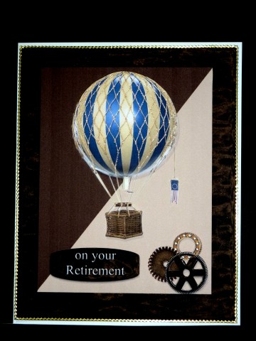 Steampunk Balloon Card Front by Lynn Butters