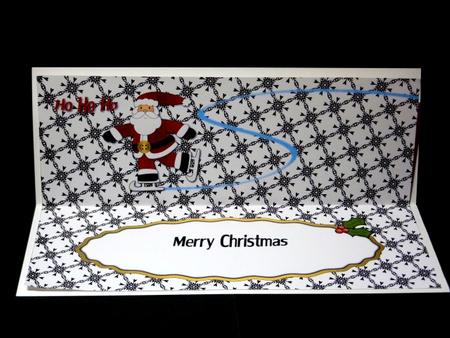Skating Santa Large Dl Insert 3 Merry Christmas by Lynn Butters