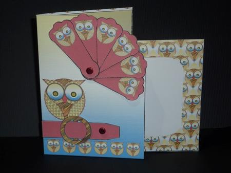 Fan Card - Patchwork Owl by Lynn Butters