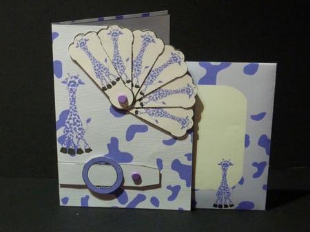 Fan Card - Purple Giraffe by Lynn Butters