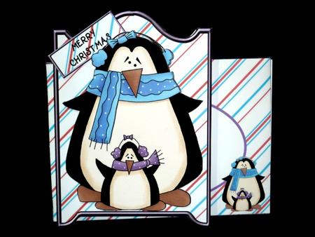 3D Ear Muff Penguin Decoupage Card Kit by Lynn Butters