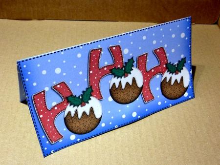 Xmas Hohoho with Puddings Money or Gift Wallet and Card by Lynn Butters