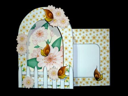 Arch Card Kit - Peach Flowers by Lynn Butters