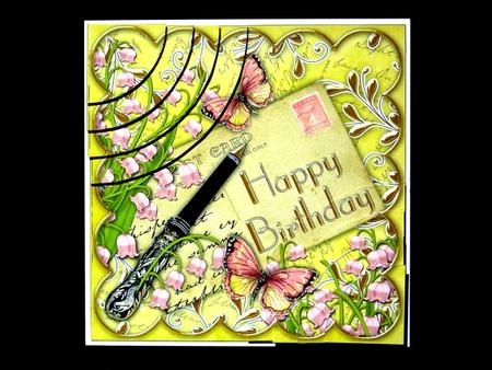 Lily of the Valley Lem Happy Birthday 6in Duo Corner Stacker by Lynn Butters