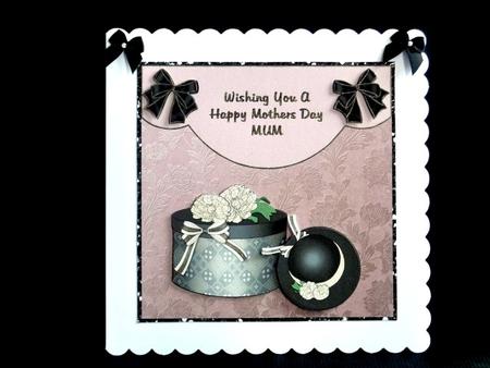 Black & Pink Hat & Hatbox - Mothers Day by Lynn Butters