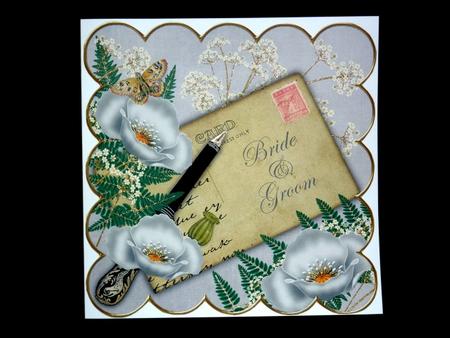 Silver Poppy Bride and Groom 8in Scallop Step by Step by Lynn Butters