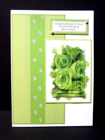 Emerald Wedding Anniversary Feathered Edge Pyramid Stacker Featured Gallery Photo