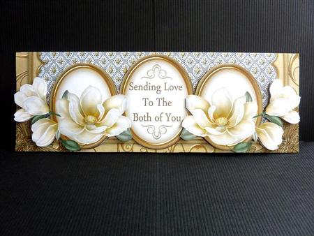 Cream Magnolia Love to Both Large Dl Decoupage Card Kit by Lynn Butters