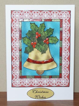 Stained Glass Christmas Bell by Lynn Butters
