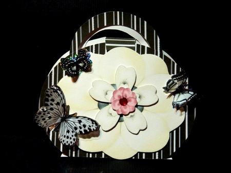 Black and White Handbag Card by Lynn Butters