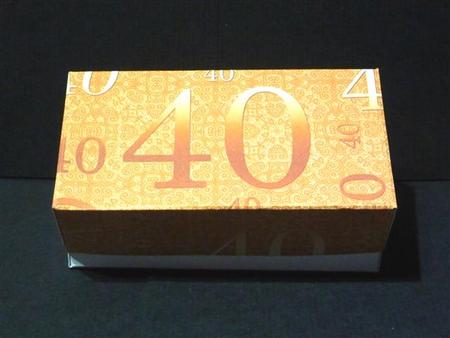 Burnt Orange Metallic 40th Birthday A4 Backing Paper by Lynn Butters