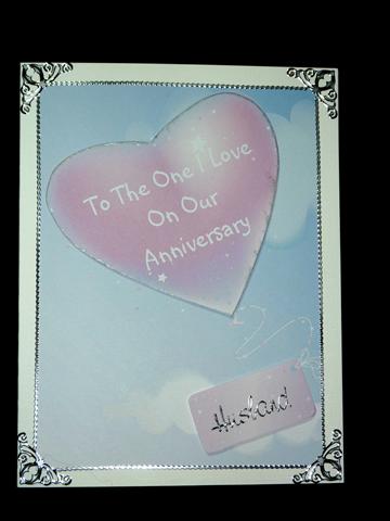 One I Love Anniversary Pink Hearts Flying Tag by Lynn Butters