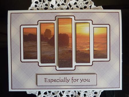 Brand New Beautiful Sunset Pyramid Panel Card Kit Ideal for the Men by Lynn Butters