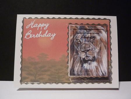 Lion Inverted Tunnel Pyramid Topper by Lynn Butters