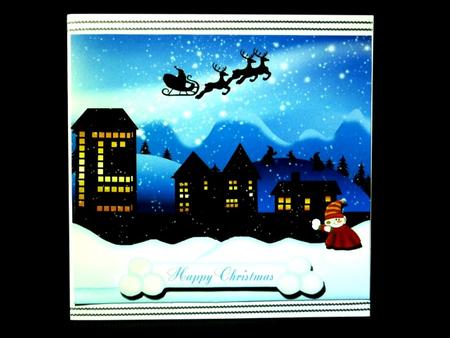 Christmas Scene with Snowman Quick Card by Lynn Butters