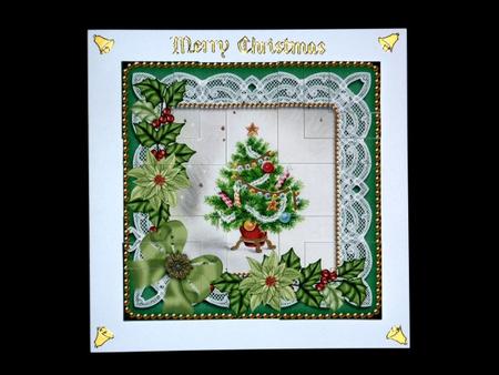Elegant Tree Green 5in All 4 Corner Stacker by Lynn Butters
