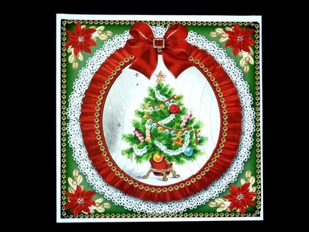 Elegant Tree 1 Ruffle 8in Rounded Side Stacker by Lynn Butters