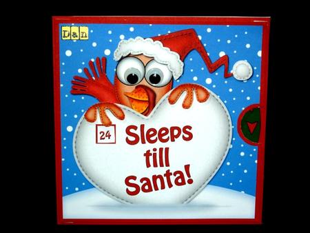 3D Xmas Turkey Sleeps Till Santa Countdown Moveable Card by Lynn Butters